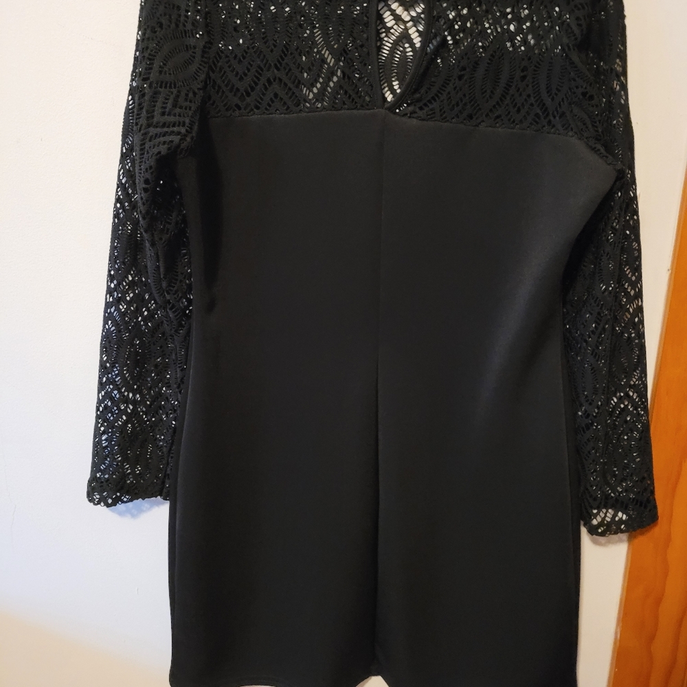 Black Cocktail Mini Dress - Picture 4 of 4
